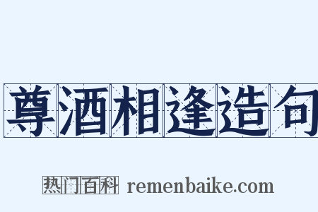 尊酒相逢造句是什么意思的图片